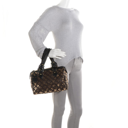 Louis Vuitton Monogram Sequins Eclipse Speedy 28 Gold 2 of 9