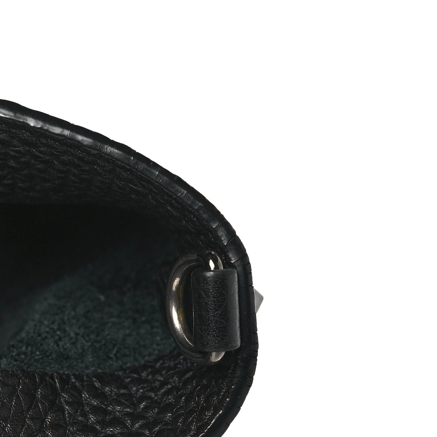 Grained Calfskin Onyx Medium Rockstud Rolling Tote Black