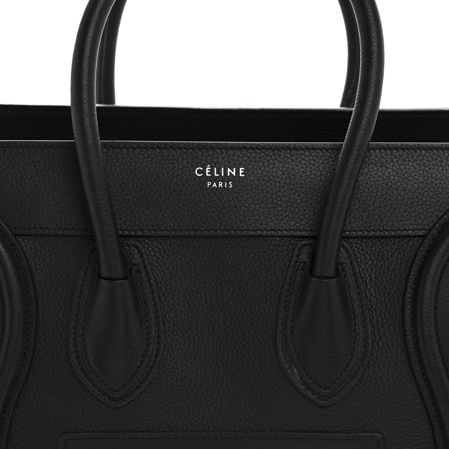 Drummed Calfskin Micro Luggage Black