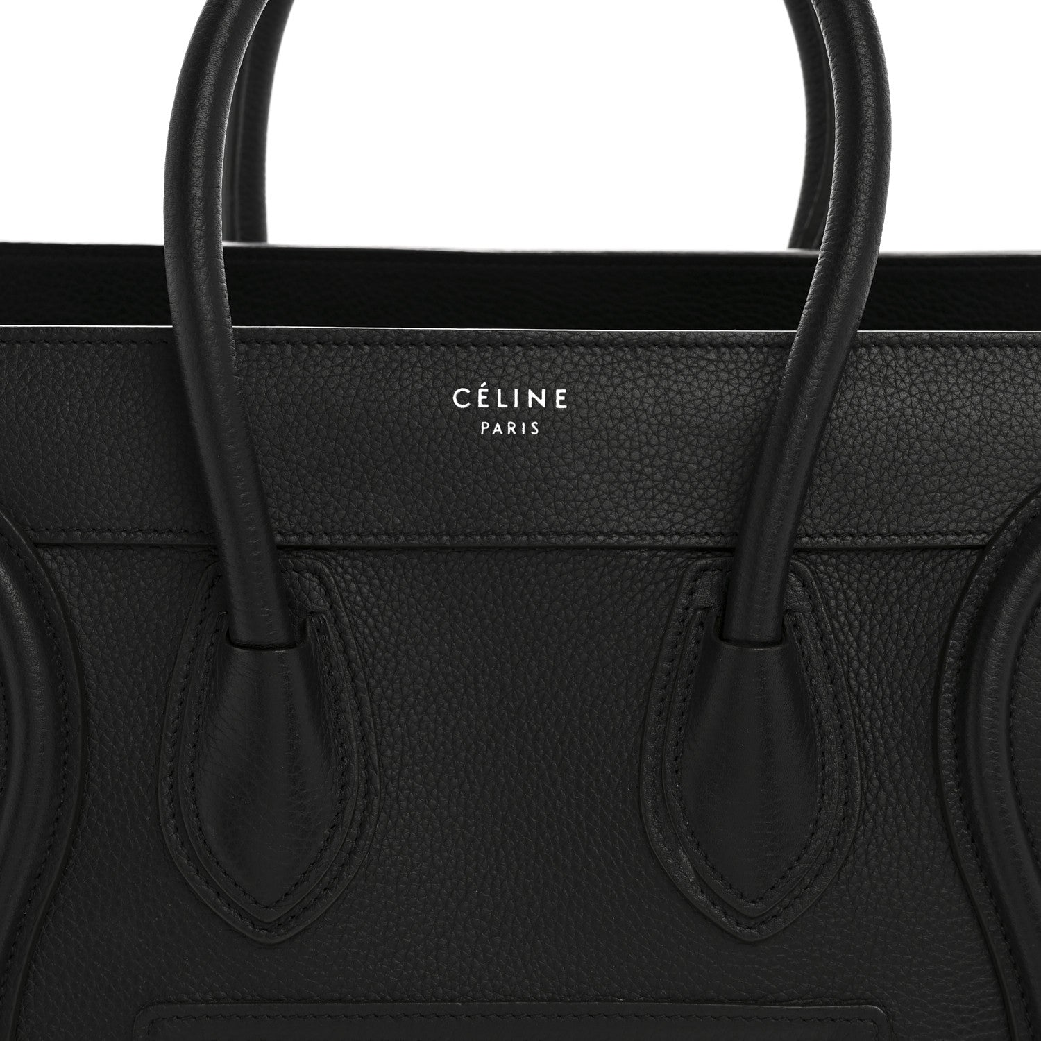 Celine Drummed Calfskin Micro Luggage Black 8 of 13