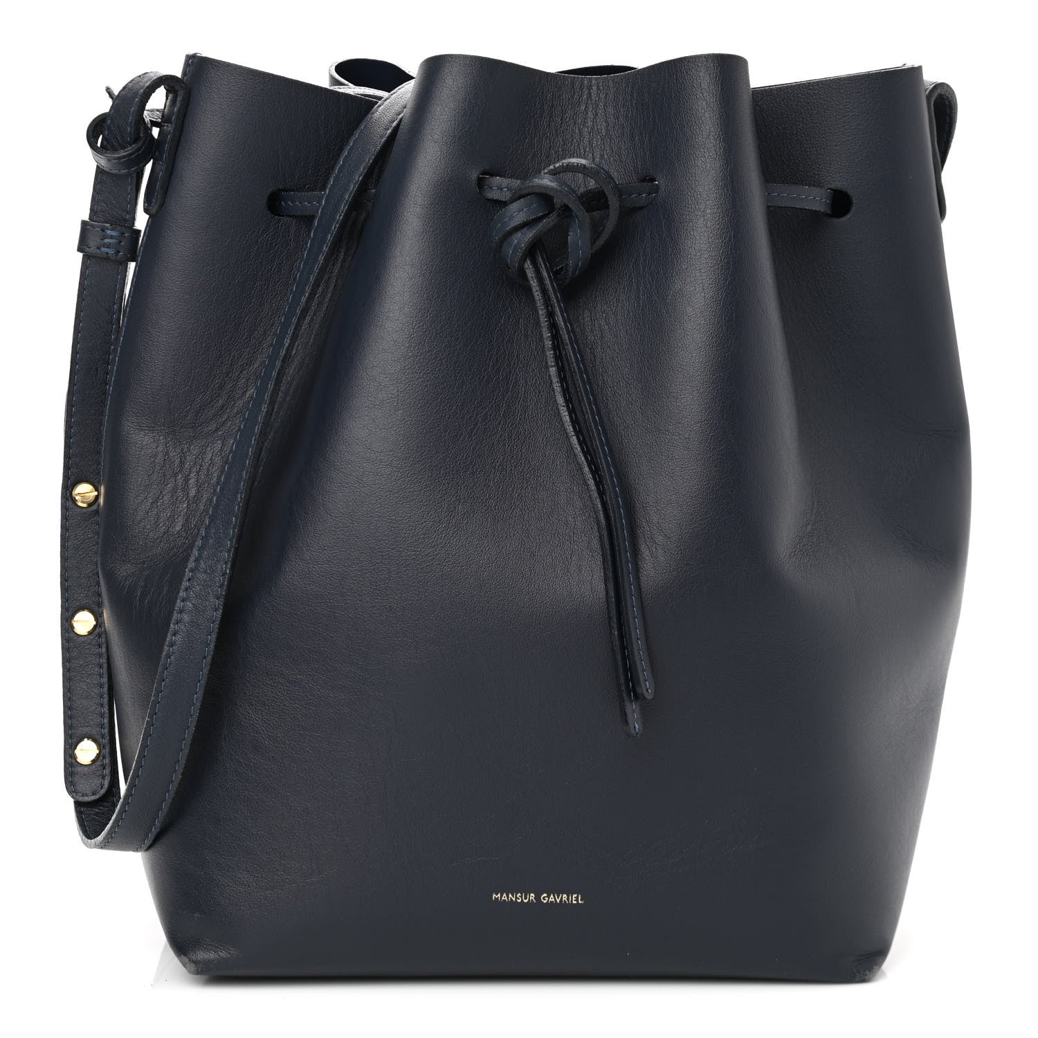 Mansur Gavriel Calfskin Bucket Bag Blu 2 of 14