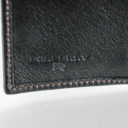 Burberry Calfskin Nova Check Wallet Black 6 of 7