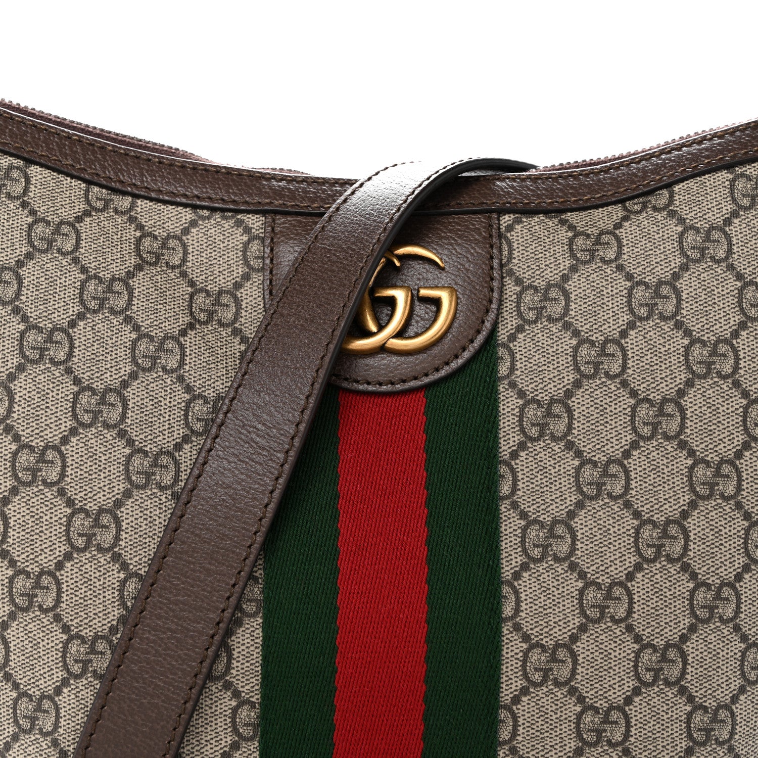 Gucci GG Supreme Monogram Web Small Ophidia Half Moon Hobo Brown 8 of 10