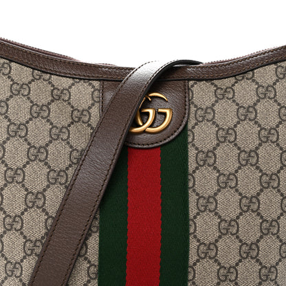Gucci GG Supreme Monogram Web Small Ophidia Half Moon Hobo Brown 8 of 10