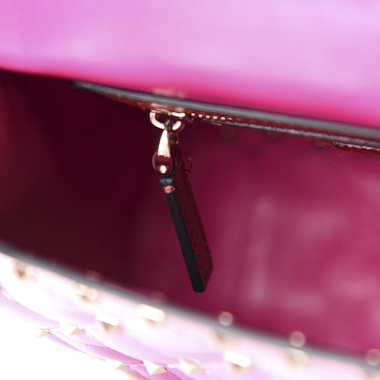 Valentino Garavani Lambskin Stripe Intarsia Medium Rockstud Spike Shoulder Bag Multicolor 9 of 11