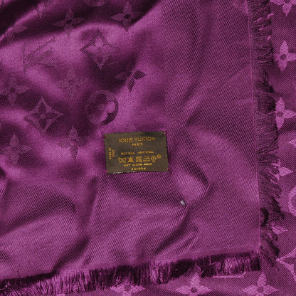Louis Vuitton Wool Silk Monogram Shawl Cassis 4 of 4