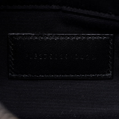 Saint Laurent Calfskin Matelasse Chevron Monogram A5 Wristlet Black 6 of 8
