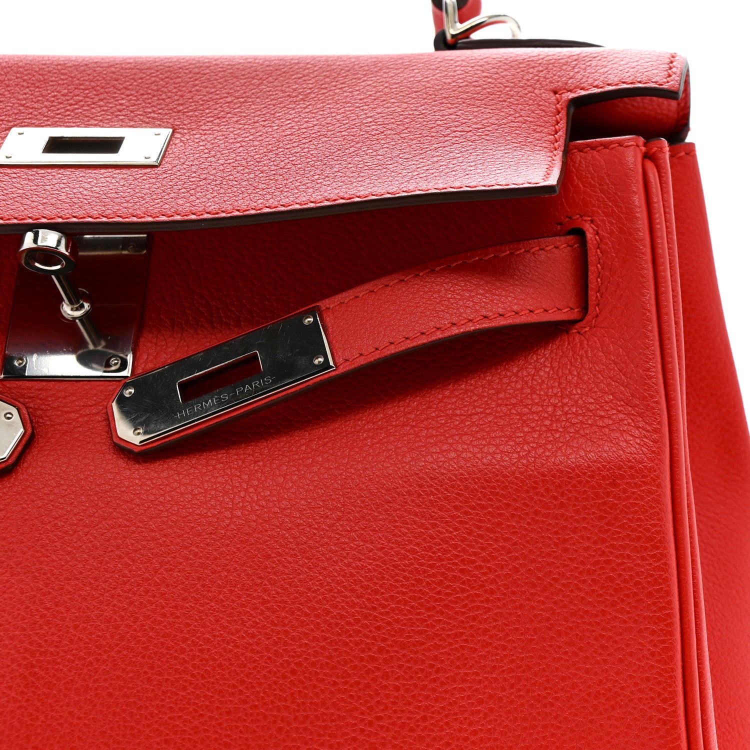 Hermes Evercolor Kelly Retourne 28 Rouge Tomate 17 of 18