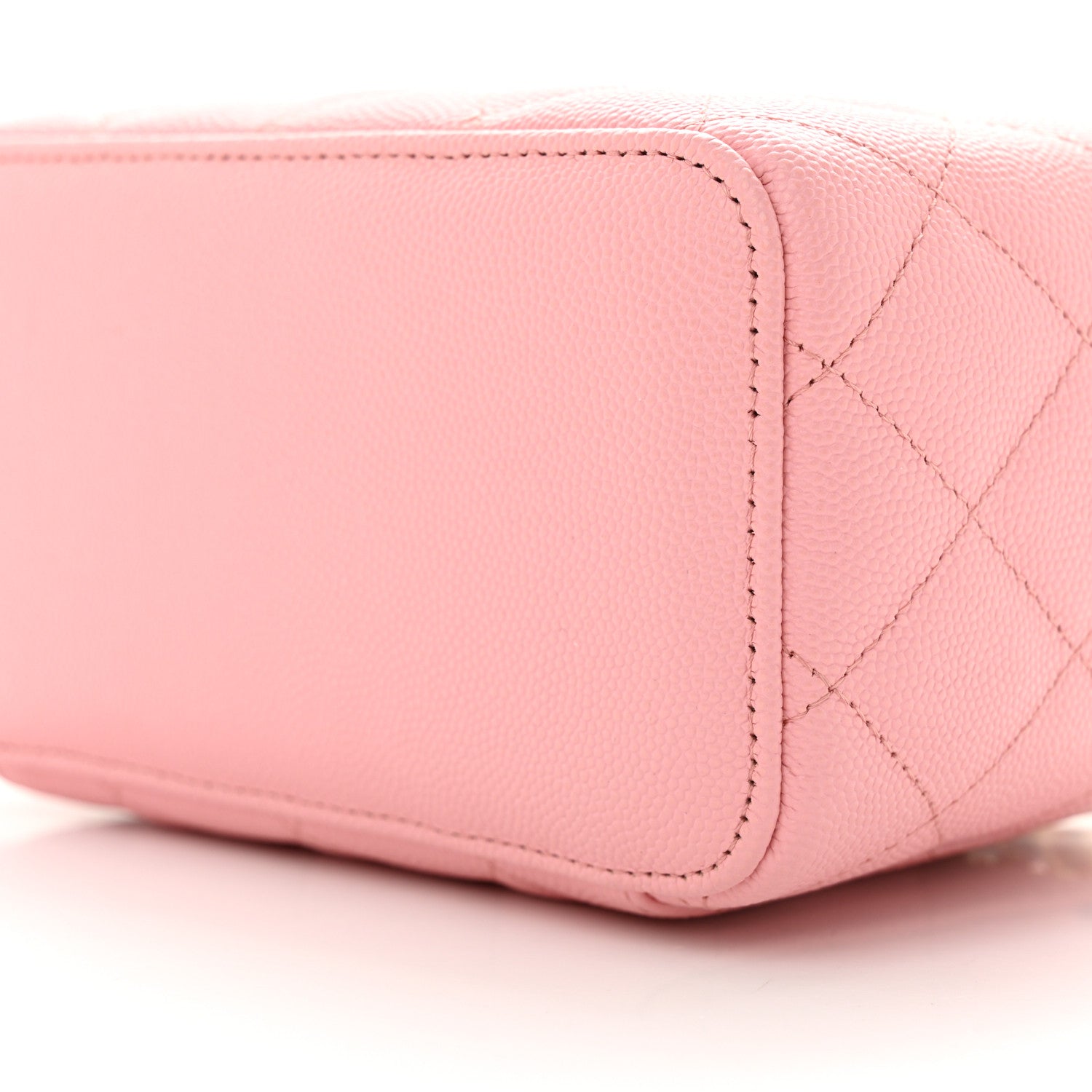 Chanel Caviar Quilted Small Vanity Case With Chain Pink 10 of 12