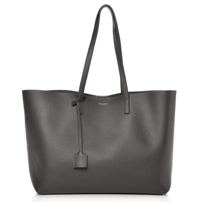 Saint Laurent Calfskin Large Shopping Tote Dark Grey 1 of 8