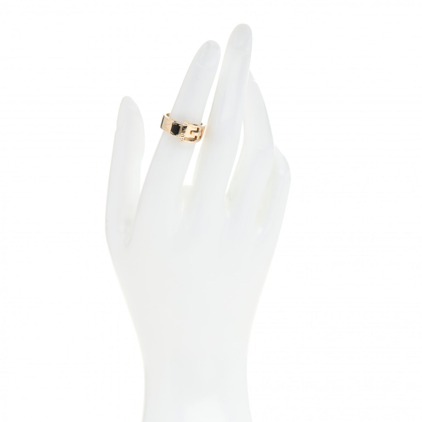 18K Yellow Gold Buckle Ring 50 5.5