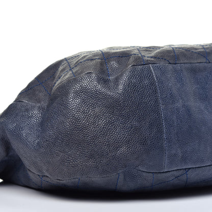Chanel Caviar Quilted Simply CC Hobo Dark Blue 8 of 9