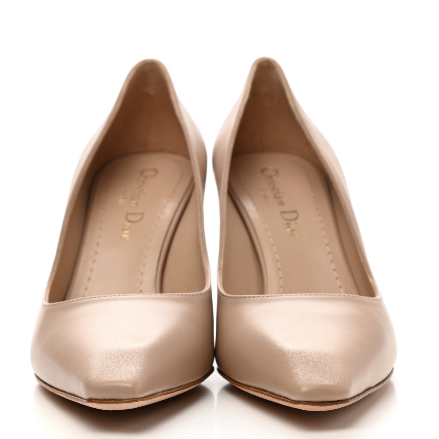 Christian Dior Soft Calfskin Dior Attract Pumps 36 .5 Nude 2 of 8