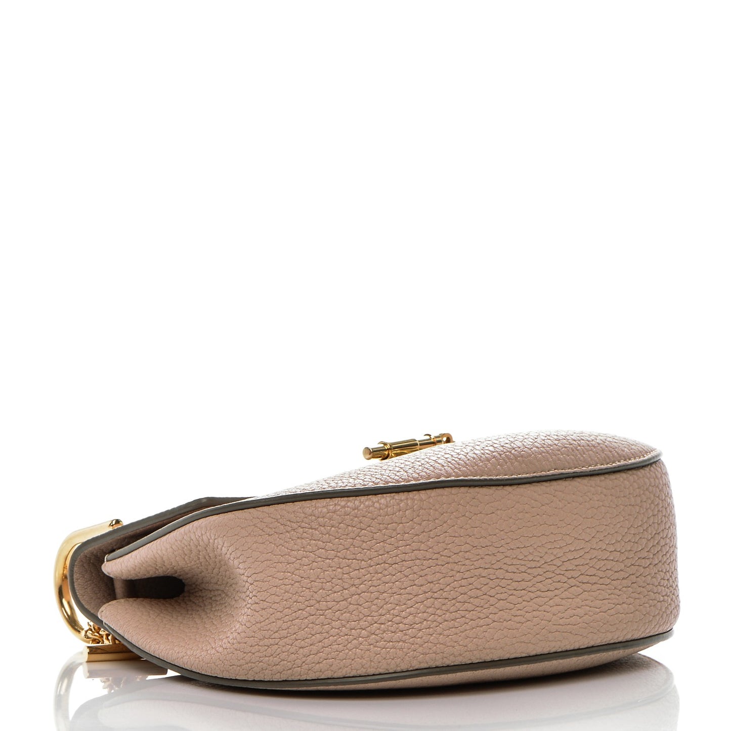 Grained Lambskin Mini Drew Shoulder Bag Cement Pink