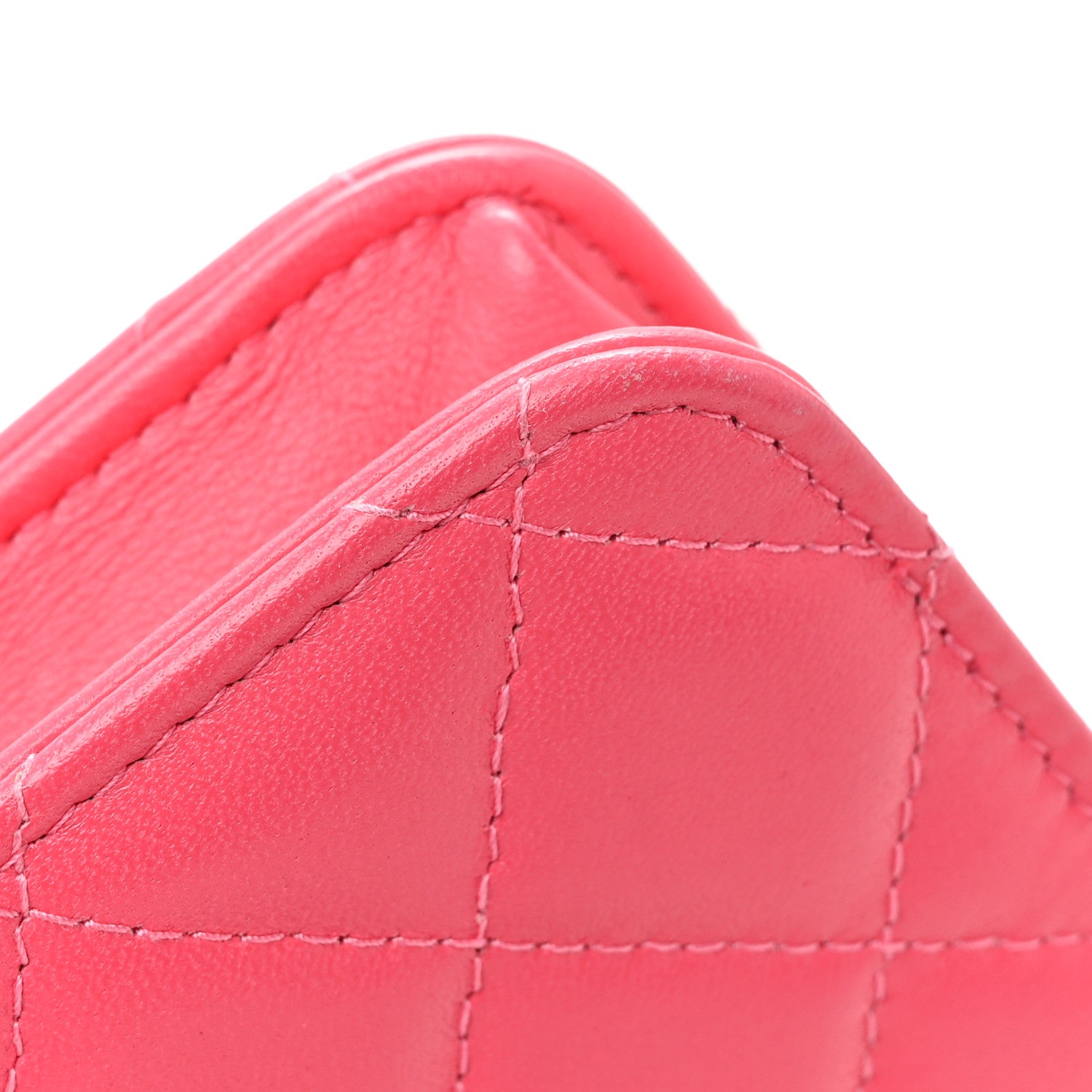 Chanel Lambskin Quilted Trendy CC Wallet On Chain WOC Pink 12 of 16