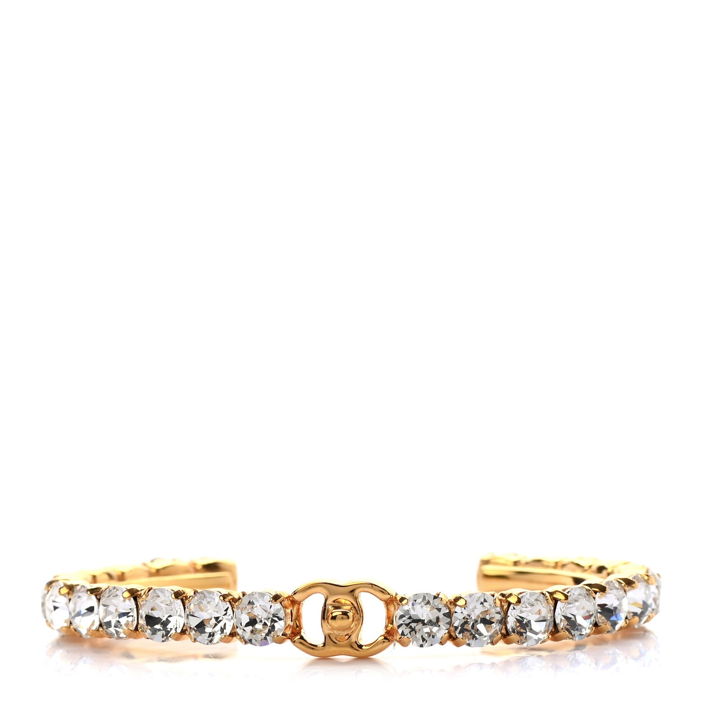 Crystal More Is More Cuff Bracelet M Gold