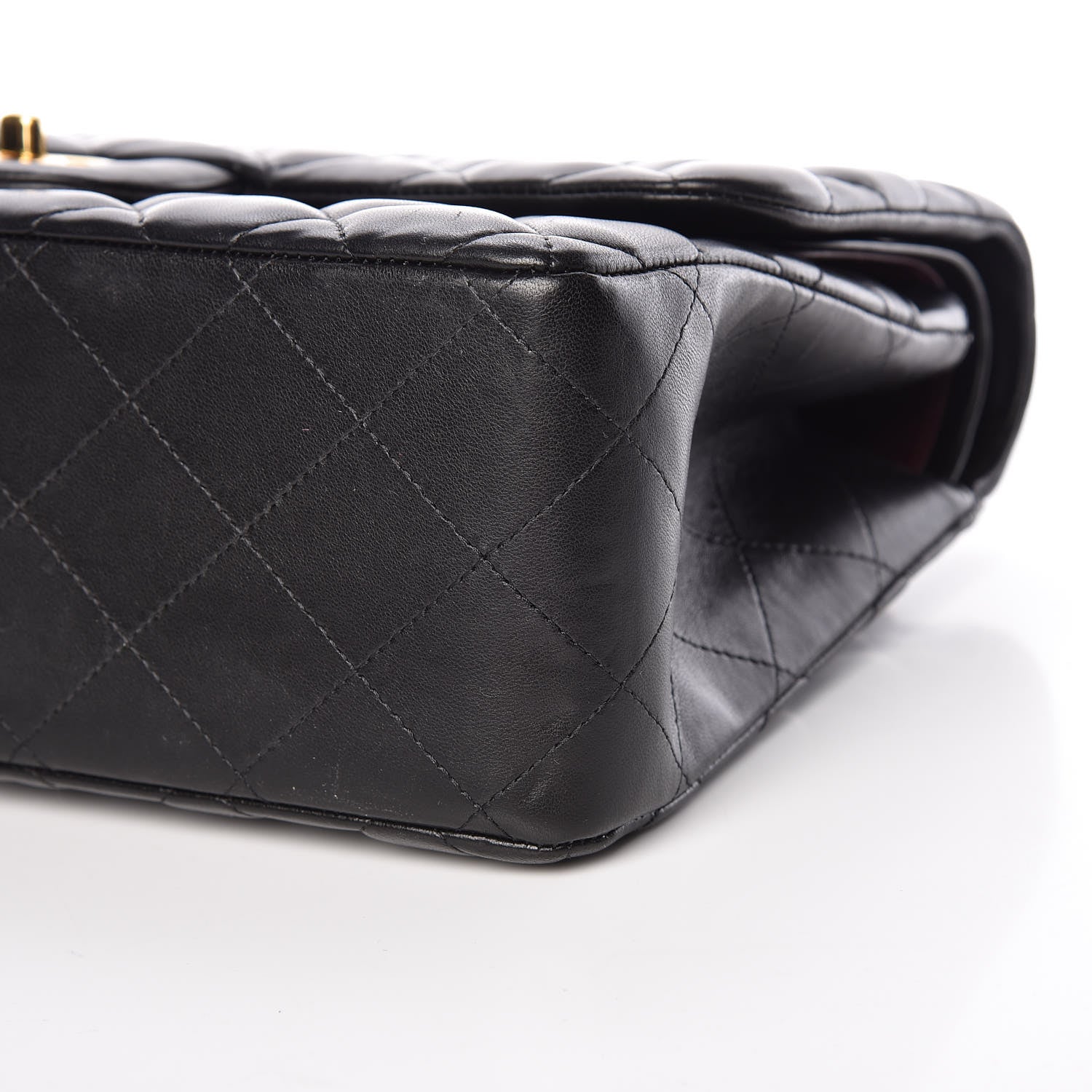 Chanel Lambskin Quilted Jumbo Double Flap Black 9 of 11