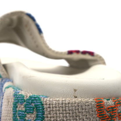 Gucci Linen Psychedelic Mini GG Monogram Angelina Platform 55mm Slide Sandals 36 Multicolor 11 of 14