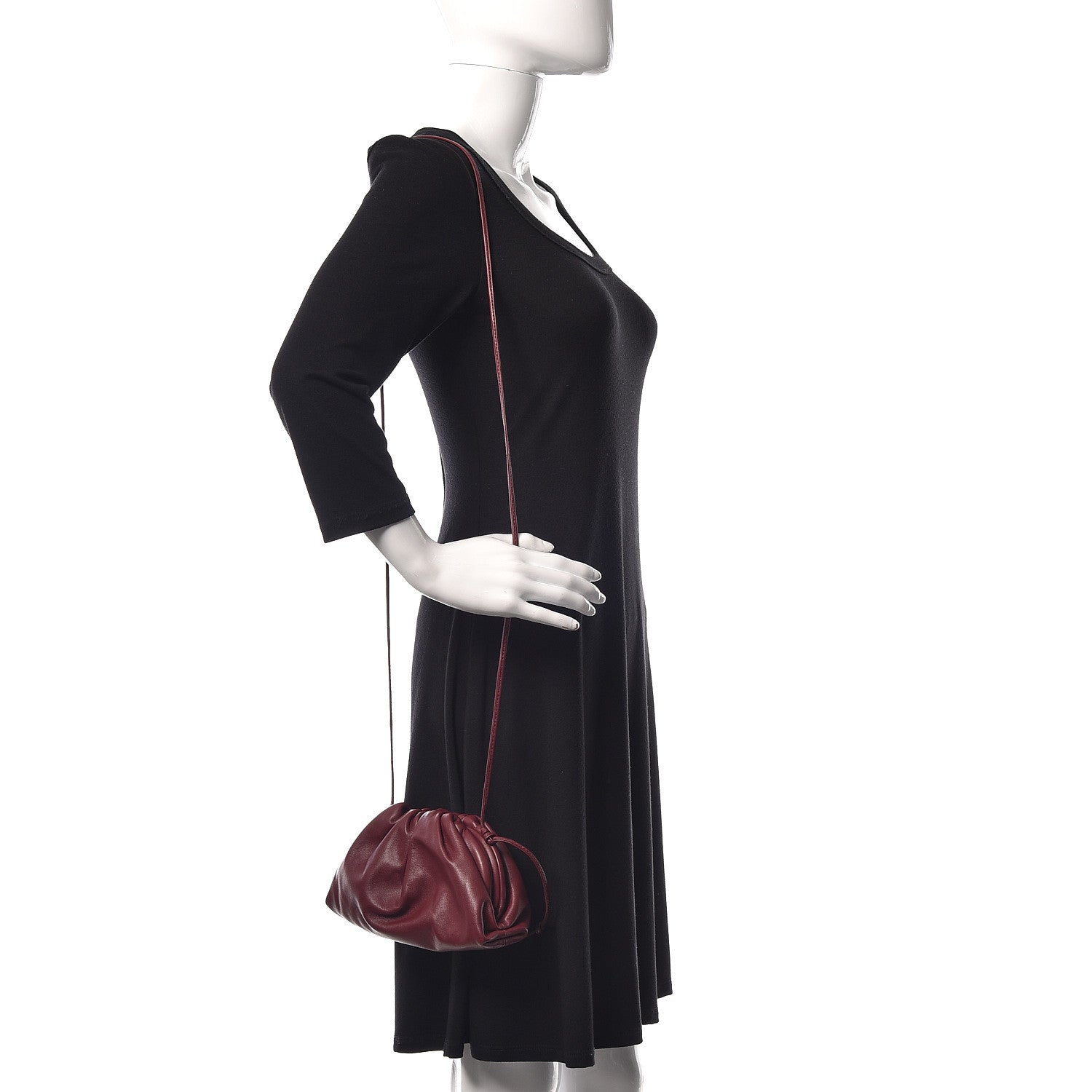 Bottega Veneta Butter Calfskin The Mini Pouch Bordeaux 2 of 9