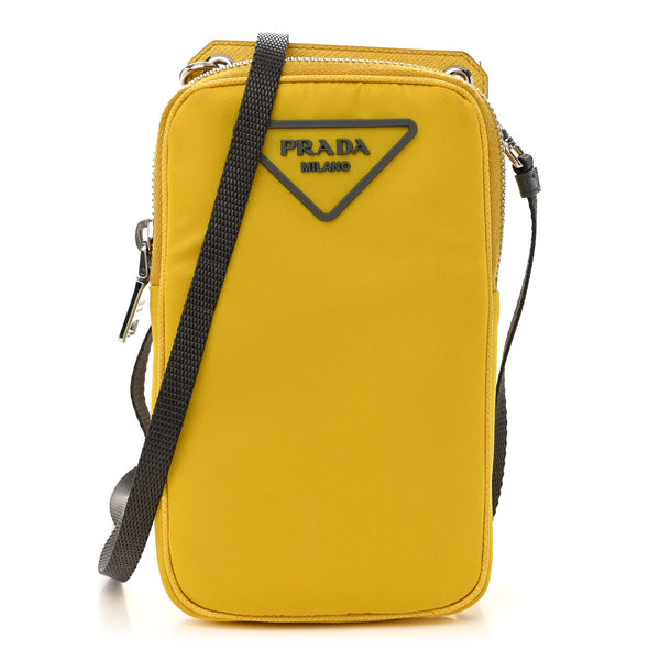 PRADA / スマートフォンケース スマホショルダーバッグ イエロー Prada Tessuto Nylon Phone Case Crossbody Bag Giallo 1331346