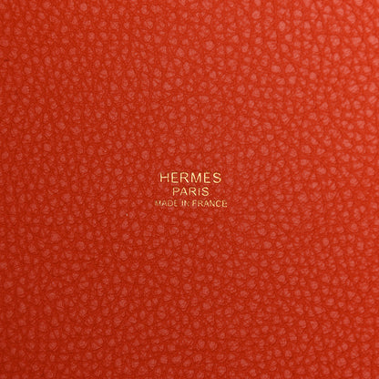 Hermes Taurillon Clemence Picotin Lock 22 MM Orange 6 of 10