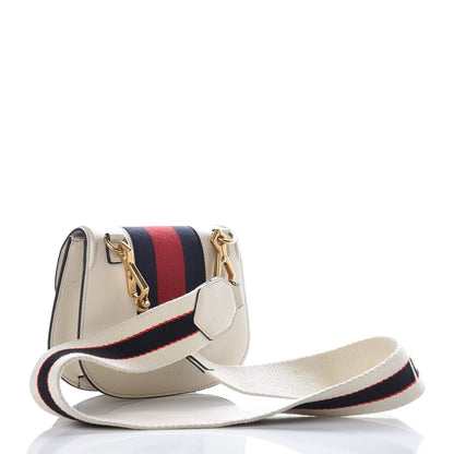 Gucci Calfskin Web Stripe Butterfly Small Totem Shoulder Bag White 3 of 10