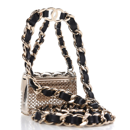 Chanel Lambskin Chain CC Flap Bag Belt 85 Black Gold 3 of 6