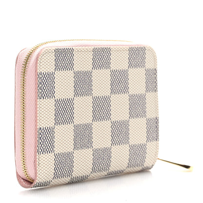 Louis Vuitton Damier Azur Zippy Coin Purse Rose Ballerine 3 of 6
