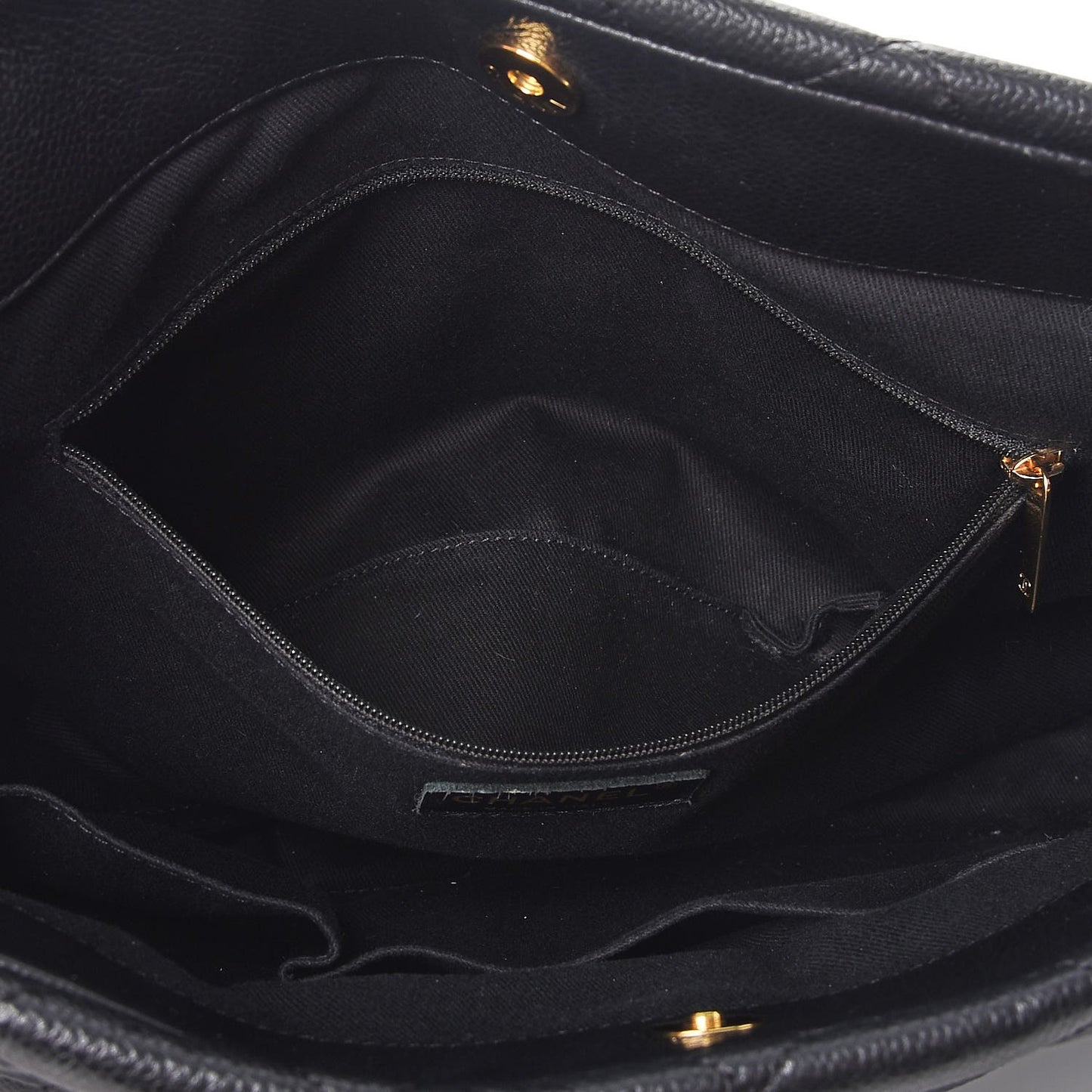 Caviar Quilted Timeless CC Soft Tote Black