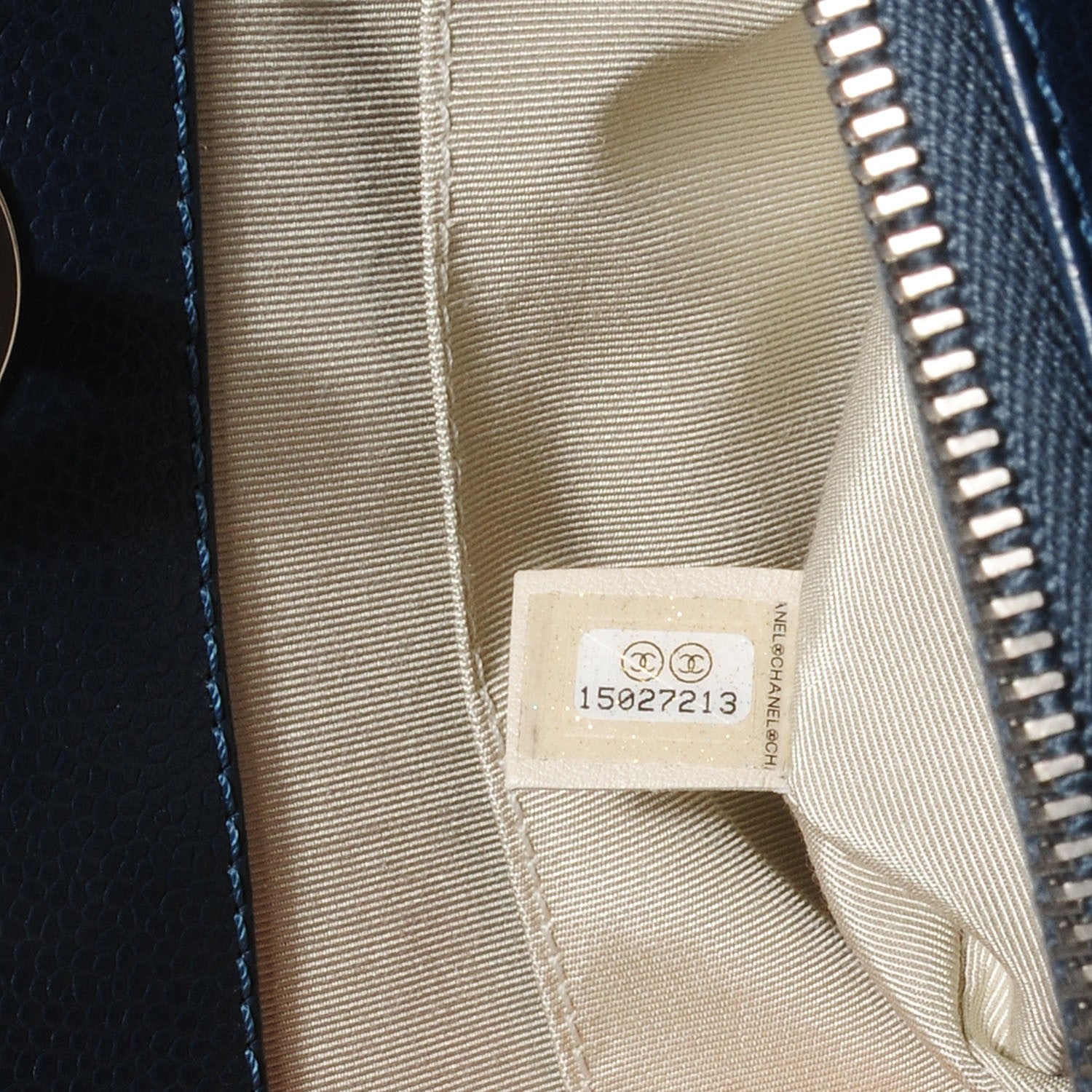 Chanel Caviar Grand Shopping Tote GST Blue 6 of 7