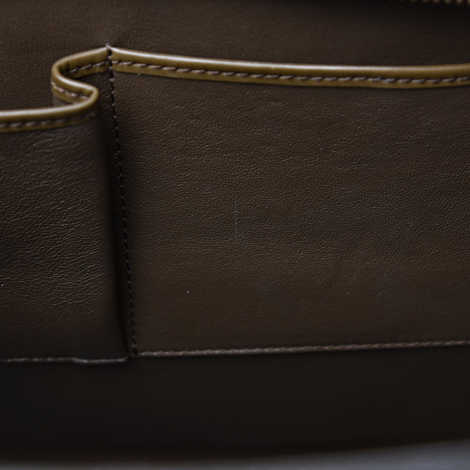 Celine Textured Calfskin Suede Tri-color Mini Luggage Cream 20 of 20