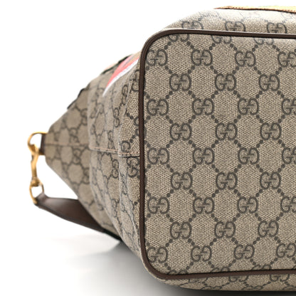 Gucci Soft GG Supreme Monogram Courrier Medium Crossbody Tote Beige New Acero 12 of 13