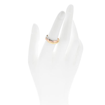 Cartier 18K Pink Yellow White Gold Small Trinity Ring 53 6.5 2 of 5