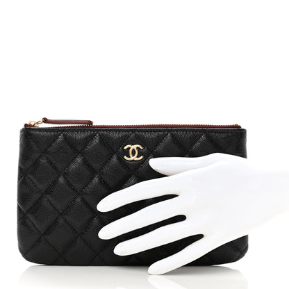 Chanel Caviar Quilted Cosmetic Case Black 2 of 8