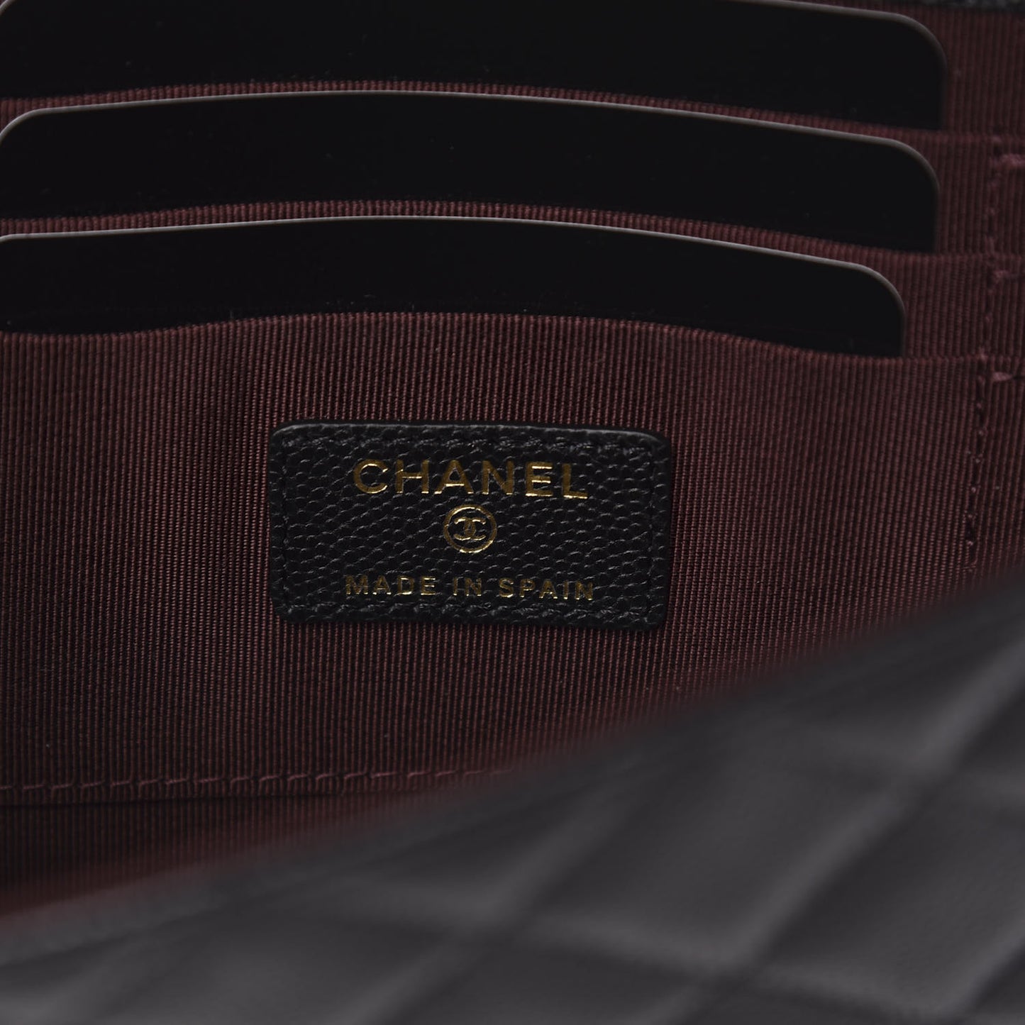 Caviar Quilted Square Flap Clutch Black