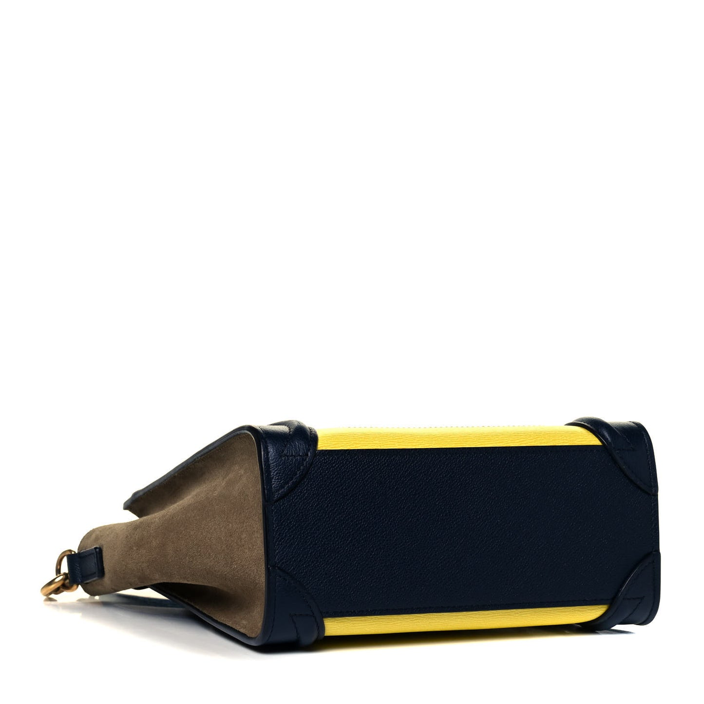Leige Calfskin Suede Tri-color Nano Luggage Multicolor