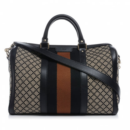Gucci Diamante Vintage Web Medium Boston Black 1 of 7