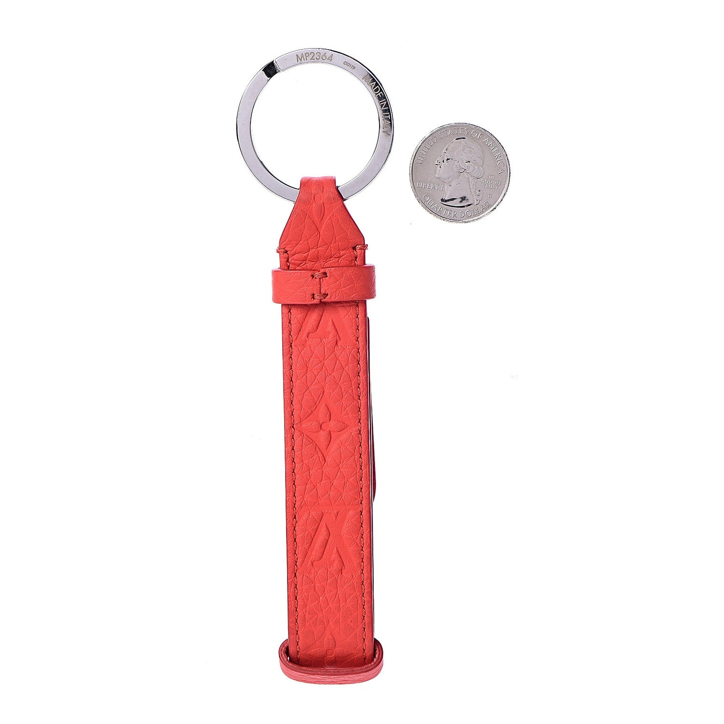 Monogram Taurillon Harness Dragonne Bag Charm Key Holder Red
