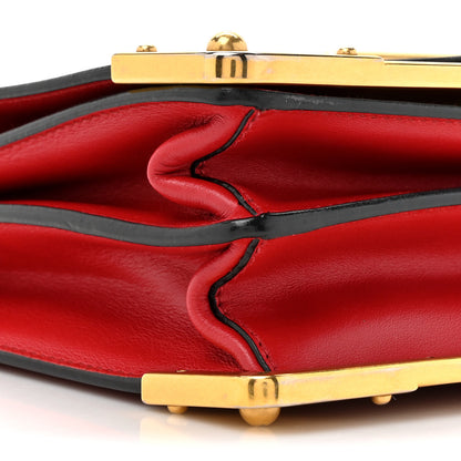 Prada City Calfskin Saffiano Cahier Bag Fuoco Black 9 of 12