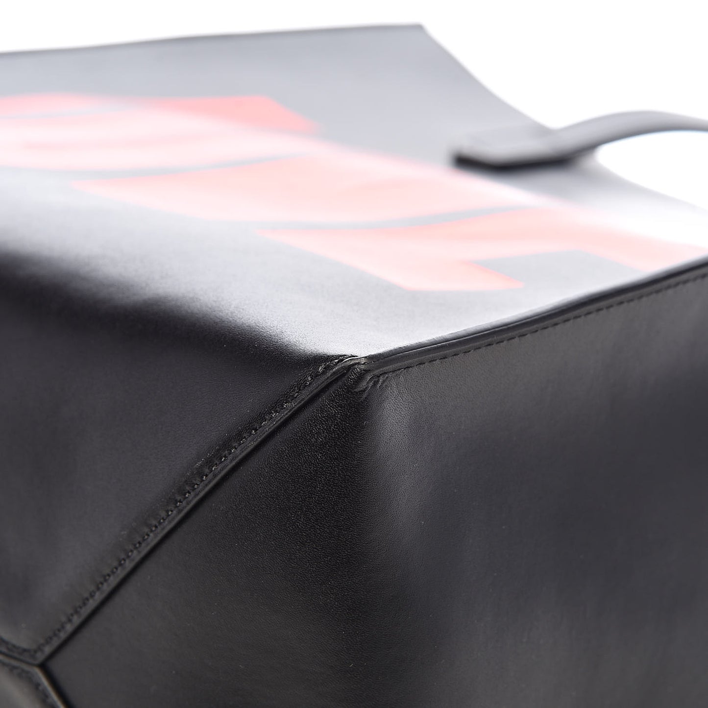 Calfskin Love Print Shopper Tote Black