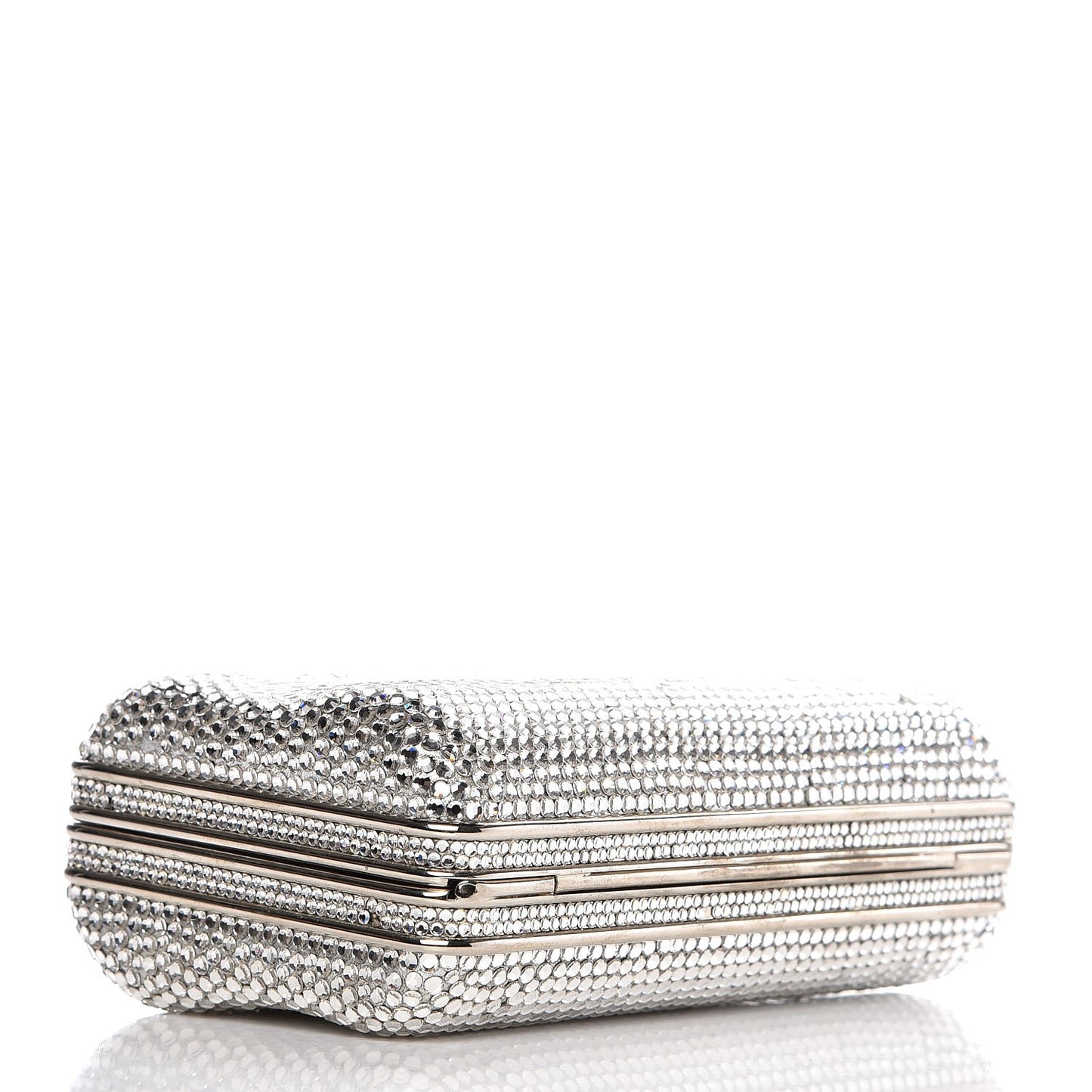 Swarovski Crystal Minaudiere Clutch Silver
