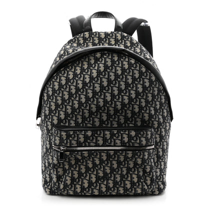 Christian Dior Oblique Calfskin Rider Backpack Beige Black 1 of 10