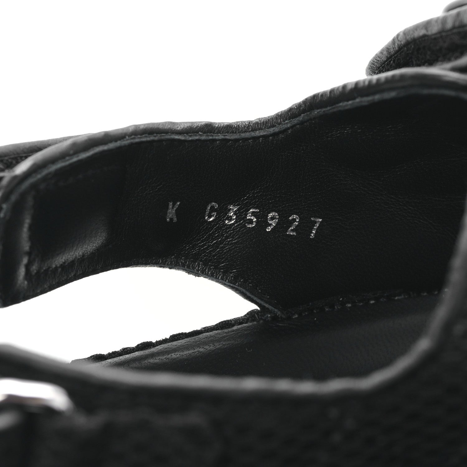 Chanel Fabric Velcro Dad Sandals 41.5 Black 5 of 8
