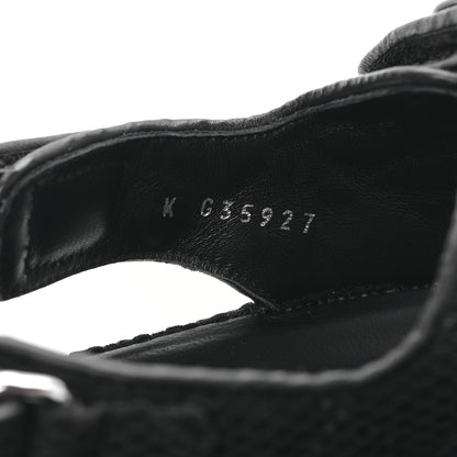 Chanel Fabric Velcro Dad Sandals 41.5 Black 5 of 8