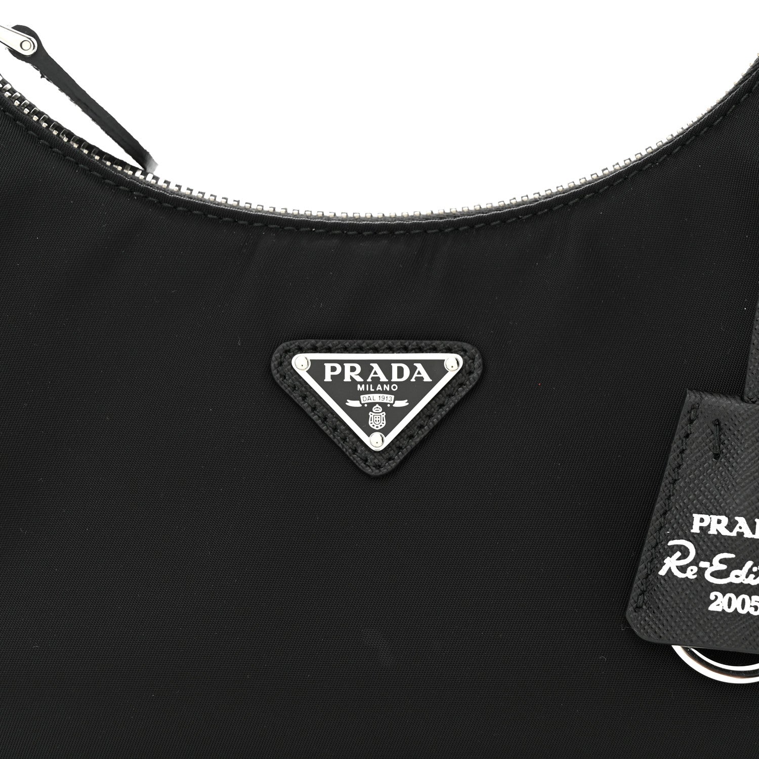 Prada Tessuto Nylon Saffiano Mini Re-Edition 2005 Bag Black 7 of 10