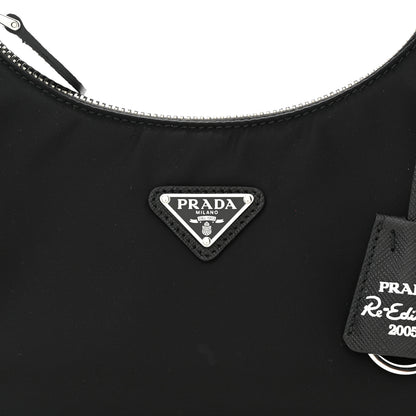 Prada Tessuto Nylon Saffiano Mini Re-Edition 2005 Bag Black 7 of 10