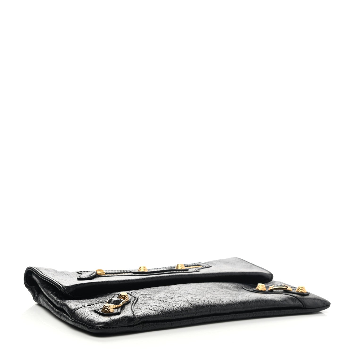 Balenciaga Agneau Giant 12 Gold Hardware Envelope Clutch Black 4 of 8