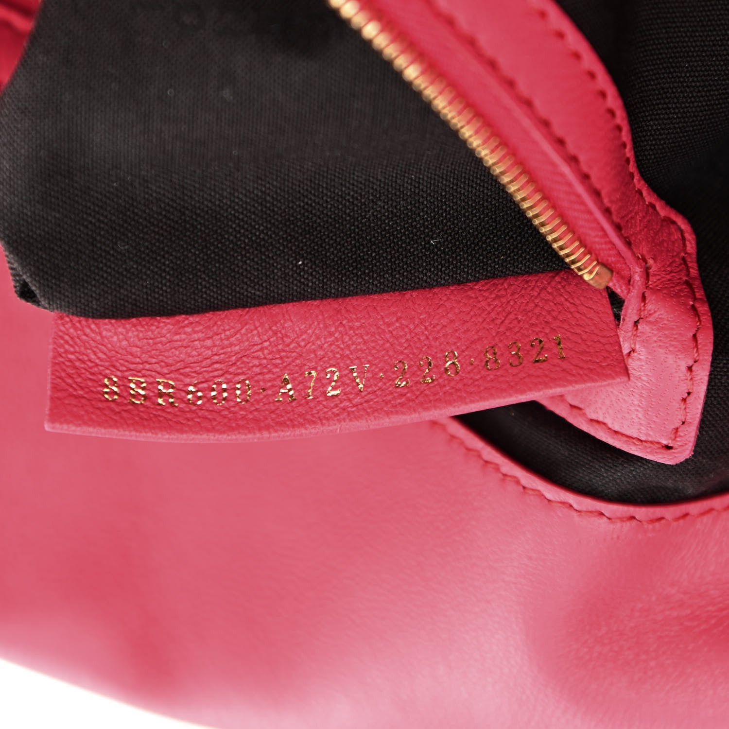 Fendi Nappa FF 1974 Embossed Baguette Lampone 7 of 8
