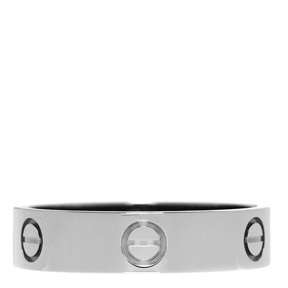 Cartier 18K White Gold 5.5mm LOVE Ring 65 11 1 of 5