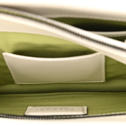 Bulgari Calfskin Woven Chain Serpenti Forever Crossbody Bag White 7 of 15